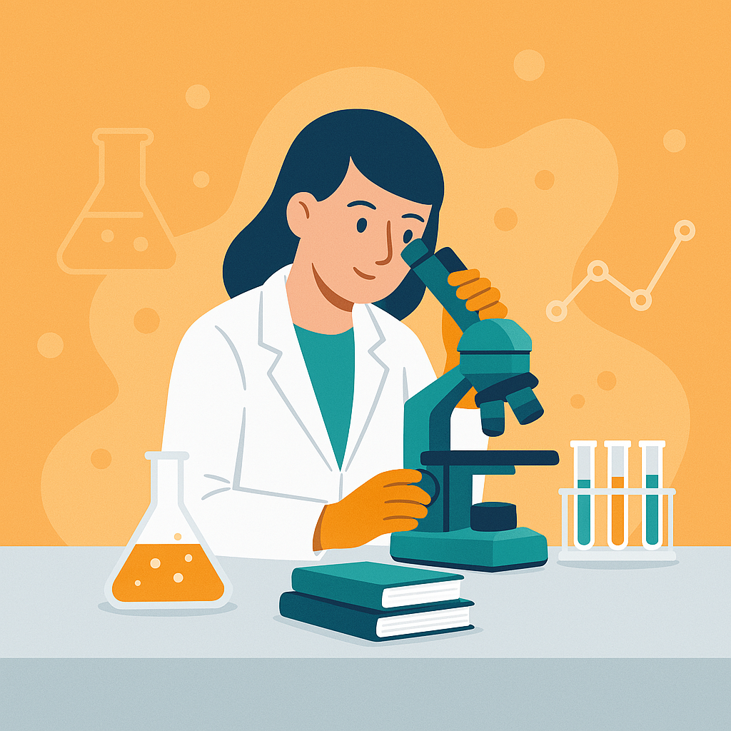 Laboratory technician working with equipment